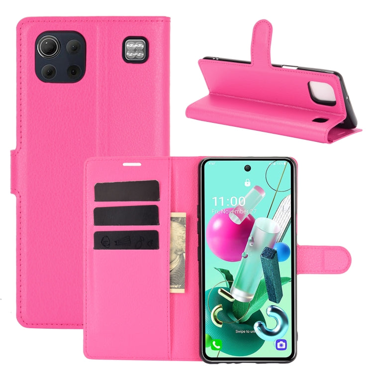 For LG K92 5G Litchi Texture Horizontal Flip Protective Case with Holder & Card Slots & Wallet