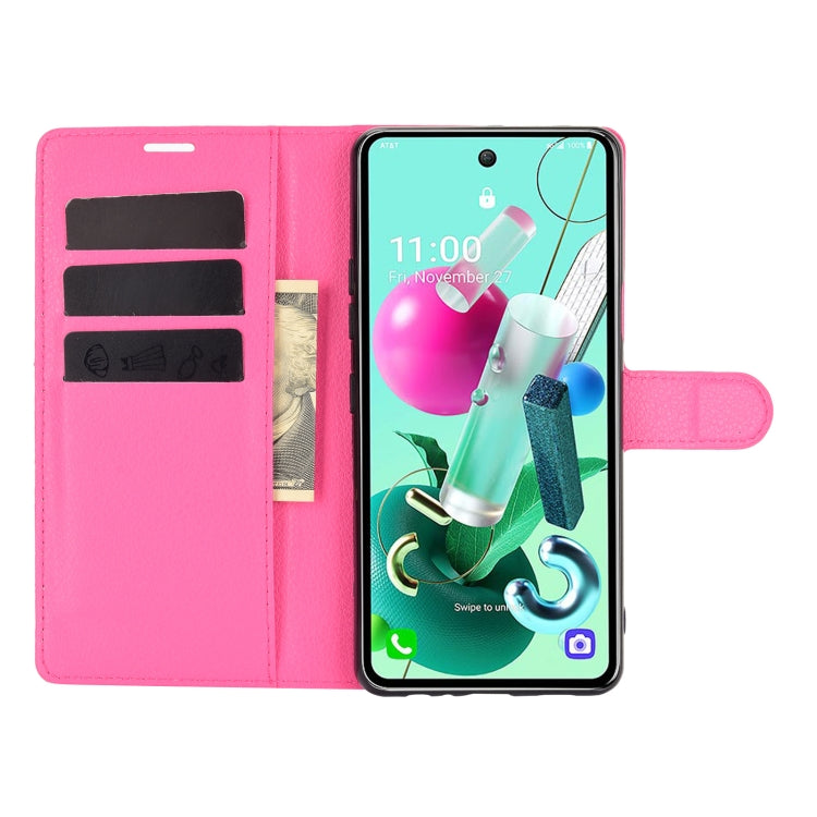 For LG K92 5G Litchi Texture Horizontal Flip Protective Case with Holder & Card Slots & Wallet