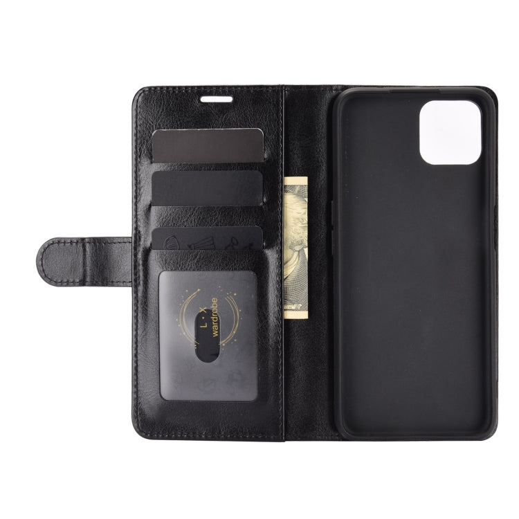 For OPPO A72 / A73 5G R64 Texture Single Horizontal Flip Protective Case with Holder & Card Slots & Wallet & Photo Frame