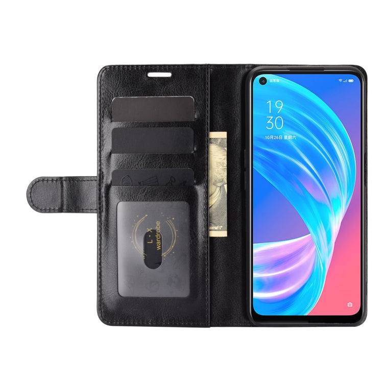 For OPPO A72 / A73 5G R64 Texture Single Horizontal Flip Protective Case with Holder & Card Slots & Wallet & Photo Frame
