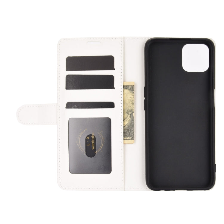 For OPPO A72 / A73 5G R64 Texture Single Horizontal Flip Protective Case with Holder & Card Slots & Wallet & Photo Frame