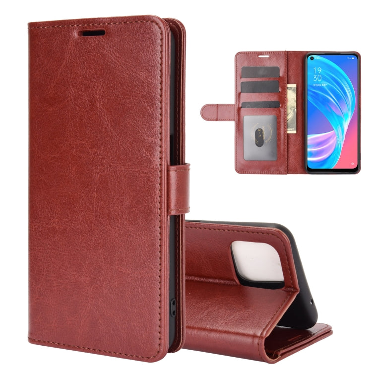 For OPPO A72 / A73 5G R64 Texture Single Horizontal Flip Protective Case with Holder & Card Slots & Wallet & Photo Frame