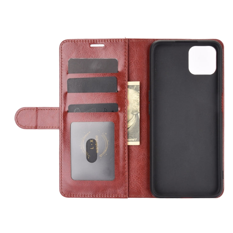 For OPPO A72 / A73 5G R64 Texture Single Horizontal Flip Protective Case with Holder & Card Slots & Wallet & Photo Frame