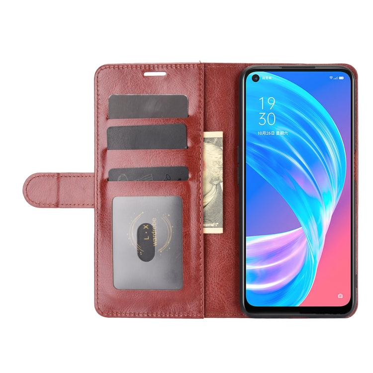 For OPPO A72 / A73 5G R64 Texture Single Horizontal Flip Protective Case with Holder & Card Slots & Wallet & Photo Frame