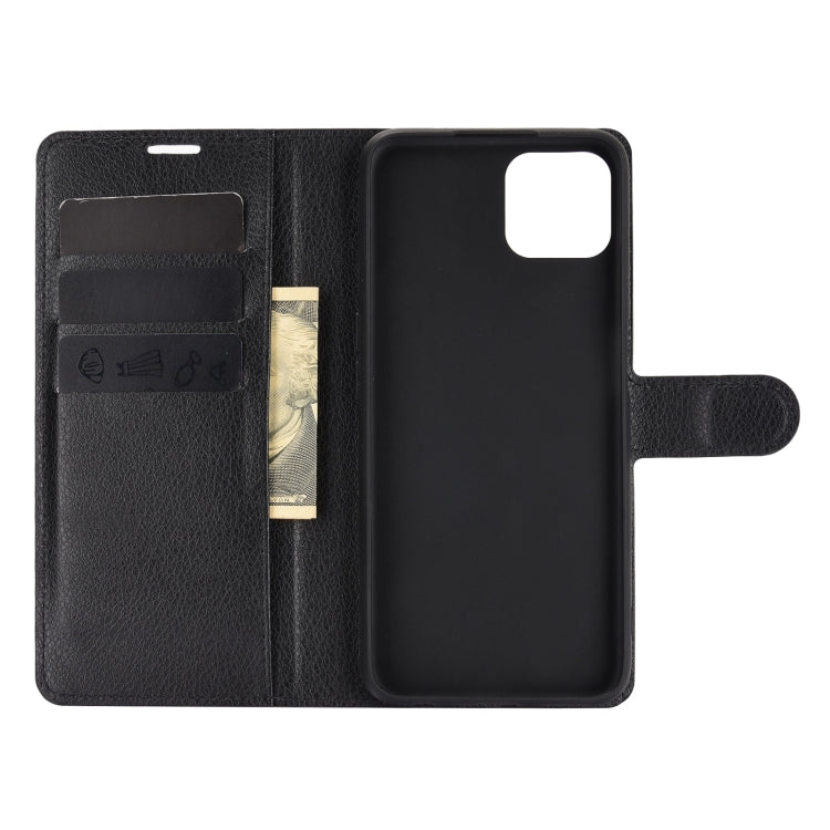 For OPPO A72 / A73 5G Litchi Texture Horizontal Flip Protective Case with Holder & Card Slots & Wallet