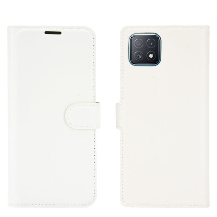 For OPPO A72 / A73 5G Litchi Texture Horizontal Flip Protective Case with Holder & Card Slots & Wallet