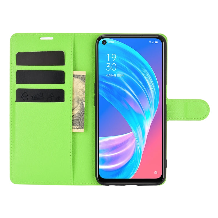 For OPPO A72 / A73 5G Litchi Texture Horizontal Flip Protective Case with Holder & Card Slots & Wallet