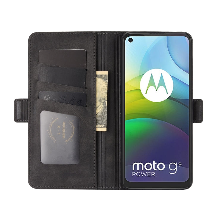 For Motorola Moto G9 Power Dual-side Magnetic Buckle Horizontal Flip Leather Case with Holder & Card Slots & Wallet