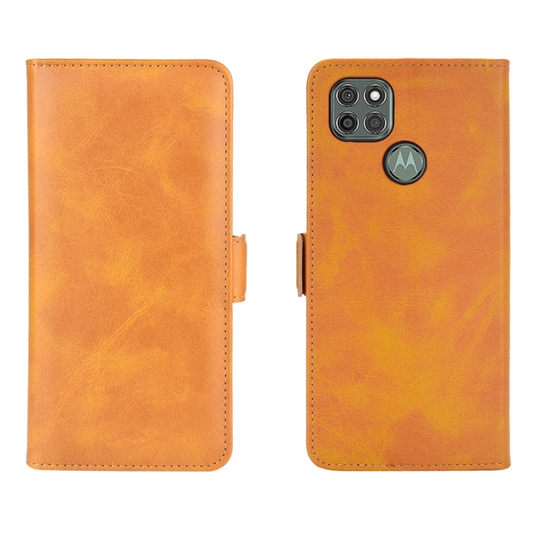For Motorola Moto G9 Power Dual-side Magnetic Buckle Horizontal Flip Leather Case with Holder & Card Slots & Wallet