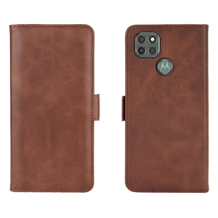 For Motorola Moto G9 Power Dual-side Magnetic Buckle Horizontal Flip Leather Case with Holder & Card Slots & Wallet
