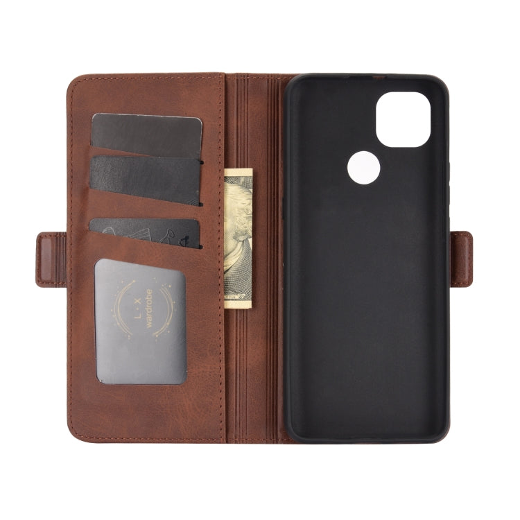 For Motorola Moto G9 Power Dual-side Magnetic Buckle Horizontal Flip Leather Case with Holder & Card Slots & Wallet