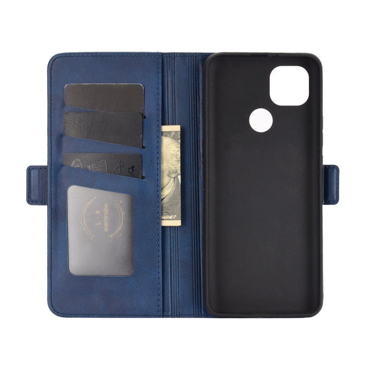 For Motorola Moto G9 Power Dual-side Magnetic Buckle Horizontal Flip Leather Case with Holder & Card Slots & Wallet