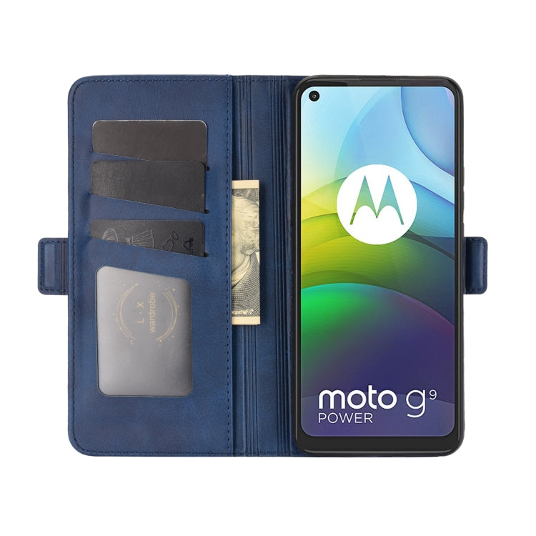For Motorola Moto G9 Power Dual-side Magnetic Buckle Horizontal Flip Leather Case with Holder & Card Slots & Wallet