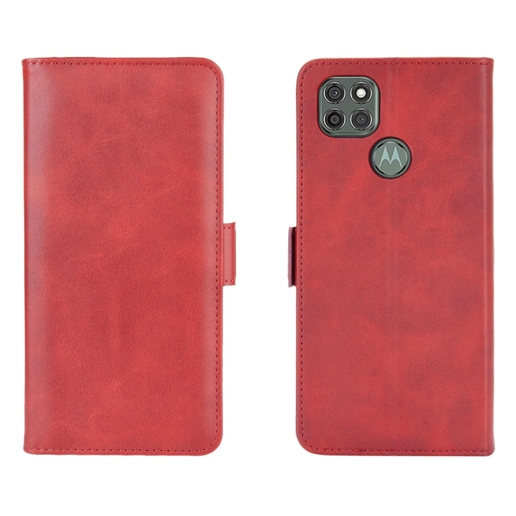 For Motorola Moto G9 Power Dual-side Magnetic Buckle Horizontal Flip Leather Case with Holder & Card Slots & Wallet