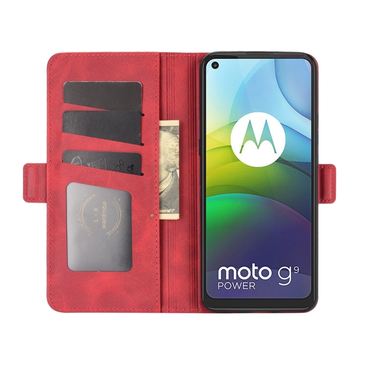 For Motorola Moto G9 Power Dual-side Magnetic Buckle Horizontal Flip Leather Case with Holder & Card Slots & Wallet