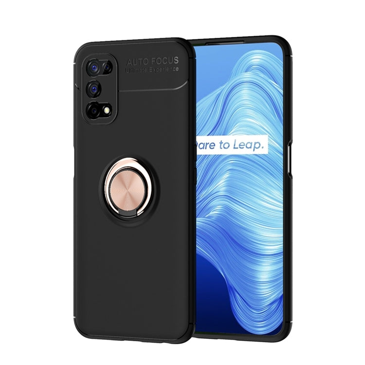 For OPPO Realme 7 Pro  Metal Ring Holder 360 Degree Rotating TPU Case