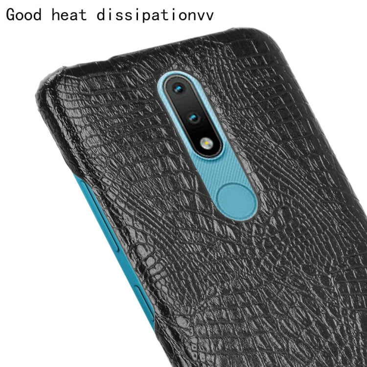 For Nokia 2.4 Shockproof Crocodile Texture PC + PU Case
