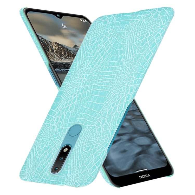 For Nokia 2.4 Shockproof Crocodile Texture PC + PU Case