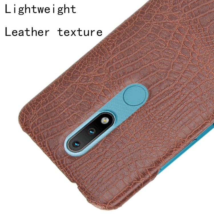 For Nokia 2.4 Shockproof Crocodile Texture PC + PU Case