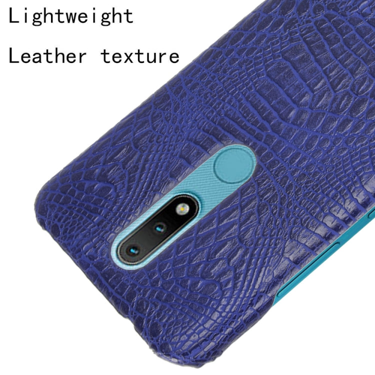 For Nokia 2.4 Shockproof Crocodile Texture PC + PU Case
