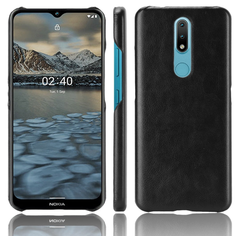 For Nokia 2.4 Shockproof Litchi Texture PC + PU Case