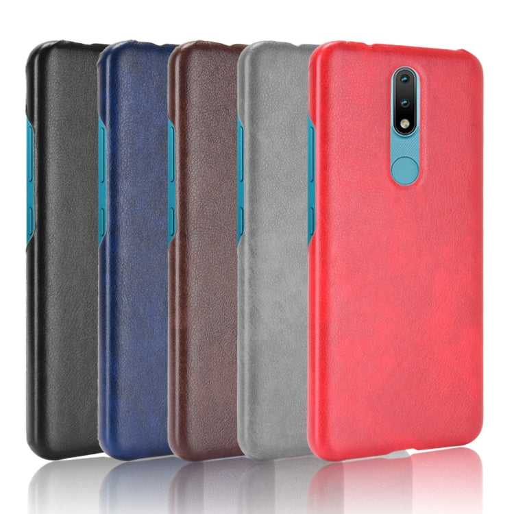 For Nokia 2.4 Shockproof Litchi Texture PC + PU Case
