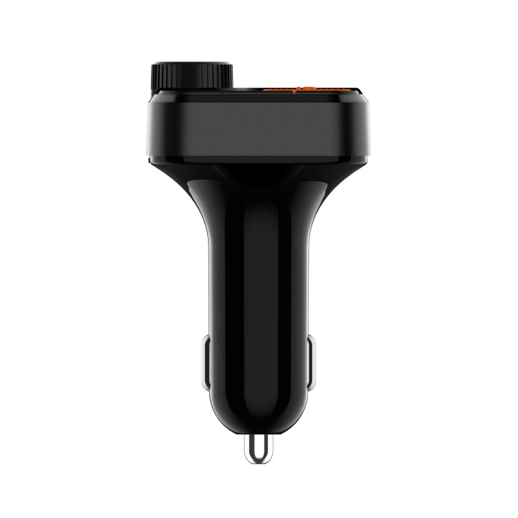 BT82D Car Mp3 Player Car Bluetooth Hands-free FM Transmitter one Button Bass Cr Charger black
