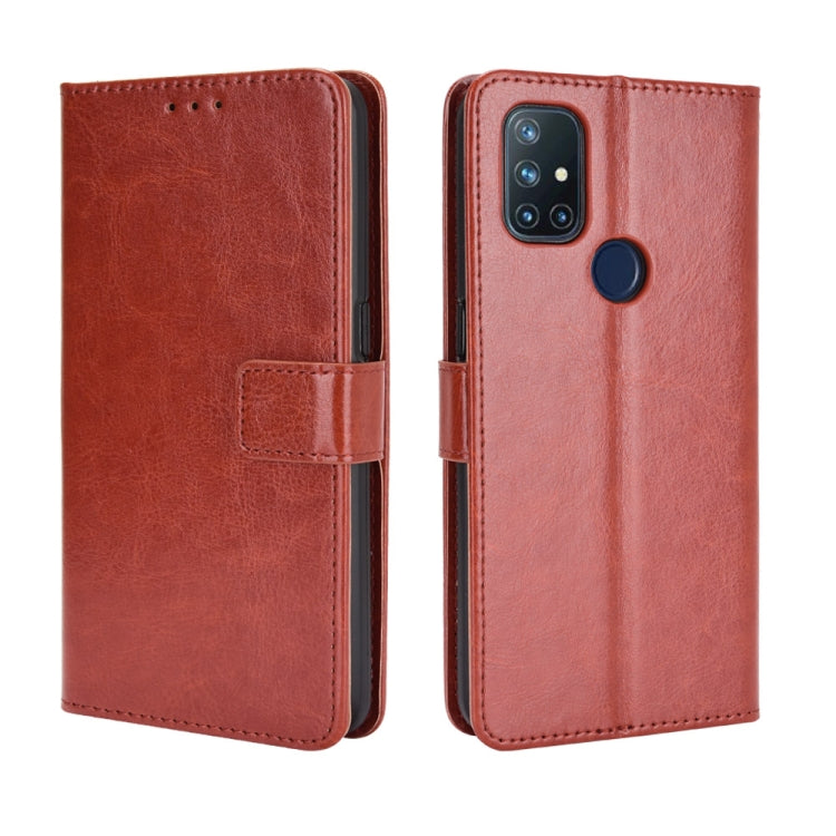 For OnePlus Nord N10 5G Retro Crazy Horse Texture Horizontal Flip Leather Case with Holder & Card Slots & Photo Frame