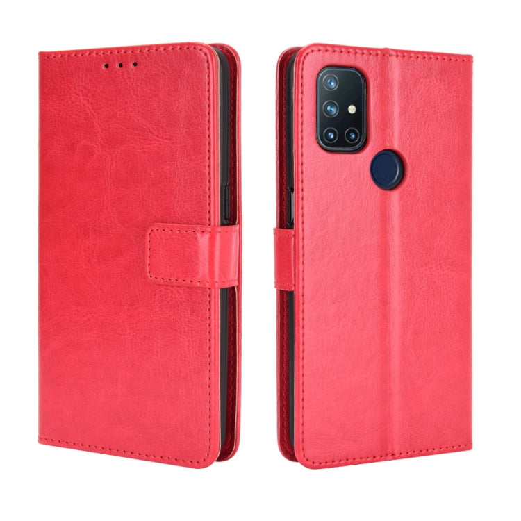For OnePlus Nord N10 5G Retro Crazy Horse Texture Horizontal Flip Leather Case with Holder & Card Slots & Photo Frame