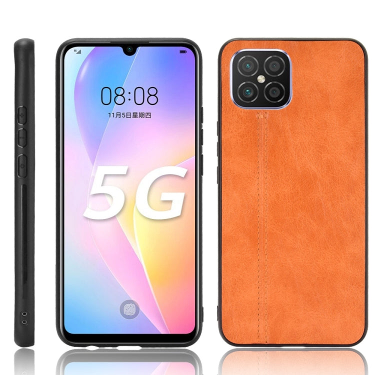 For Huawei nova 8 SE Shockproof Sewing Cow Pattern Skin PC + PU + TPU Case