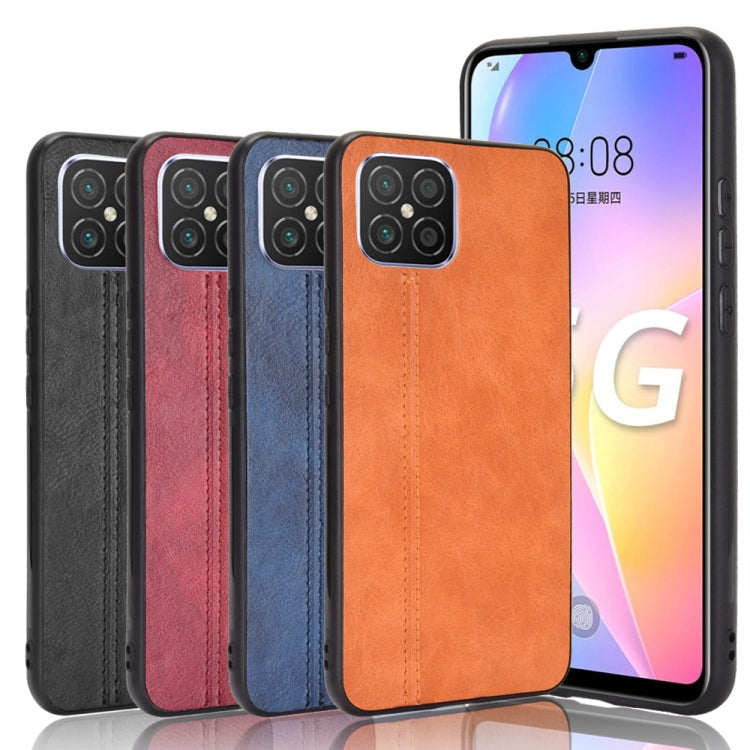 For Huawei nova 8 SE Shockproof Sewing Cow Pattern Skin PC + PU + TPU Case