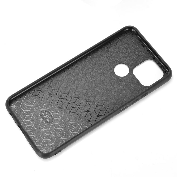 For OPPO A15 Shockproof Sewing Cow Pattern Skin PC + PU + TPU Case