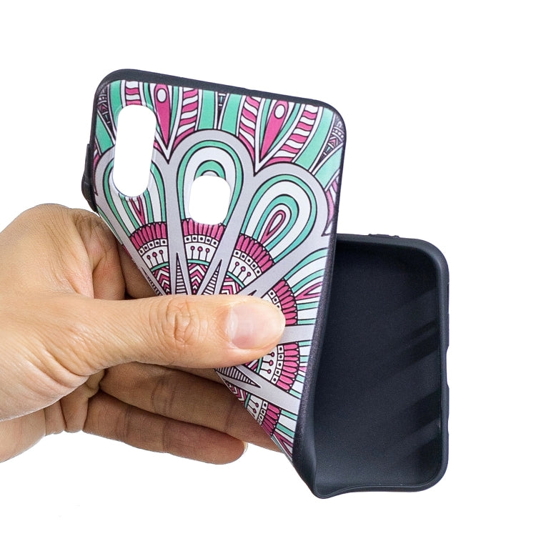Embossment Patterned TPU Soft Cover Case for Galaxy A20 / A30
