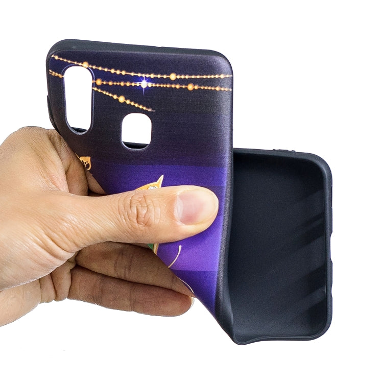 Embossment Patterned TPU Soft Cover Case for Galaxy A20 / A30