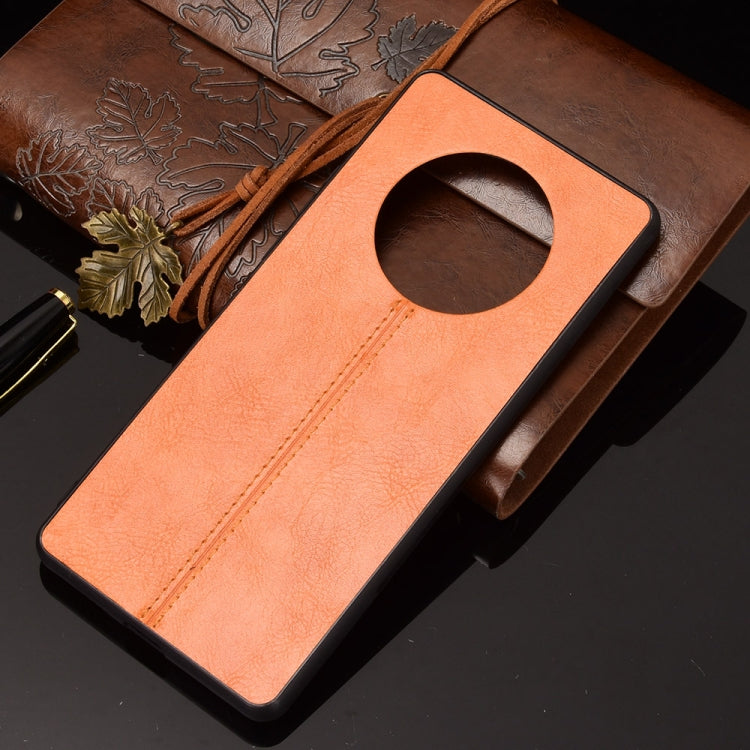 For Huawei Mate 40 Pro+ Shockproof Sewing Cow Pattern Skin PC + PU + TPU Case