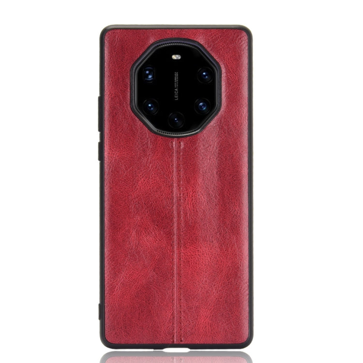 For Huawei Mate 40 RS Porsche Design Shockproof Sewing Cow Pattern Skin PC + PU + TPU Case