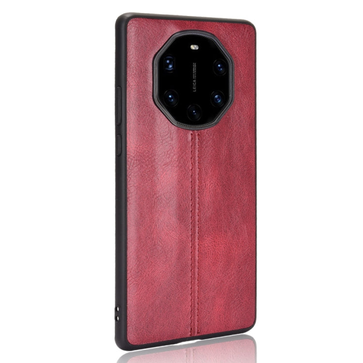 For Huawei Mate 40 RS Porsche Design Shockproof Sewing Cow Pattern Skin PC + PU + TPU Case