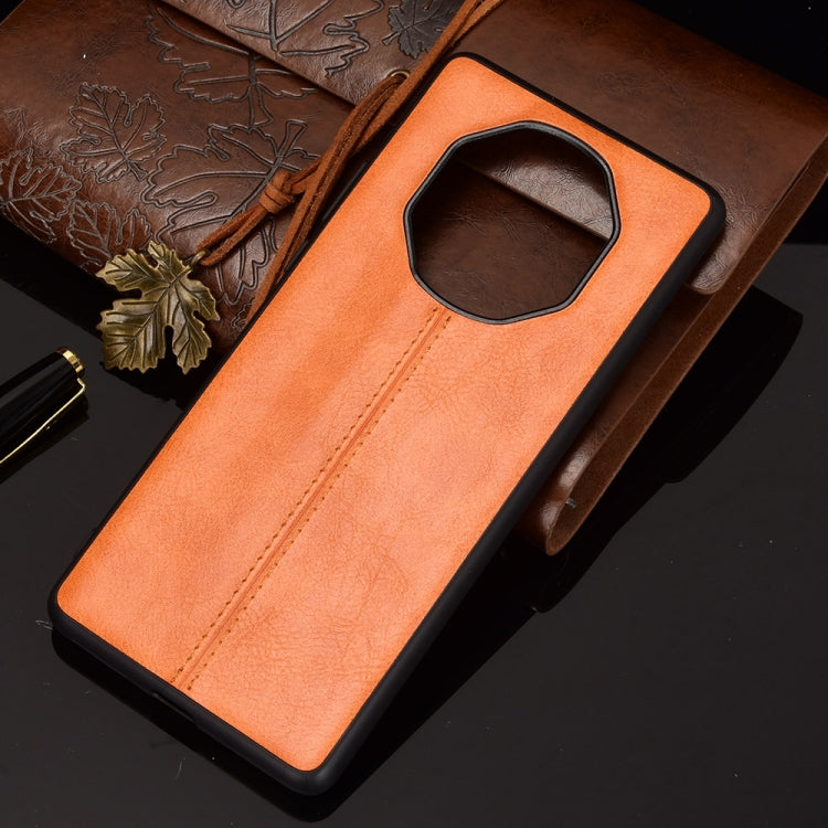 For Huawei Mate 40 RS Porsche Design Shockproof Sewing Cow Pattern Skin PC + PU + TPU Case