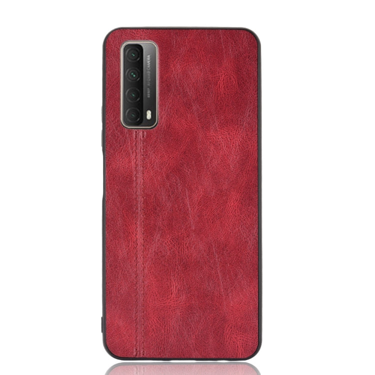 For Huawei Y7a / P Smart 2021 Shockproof Sewing Cow Pattern Skin PC + PU + TPU Case