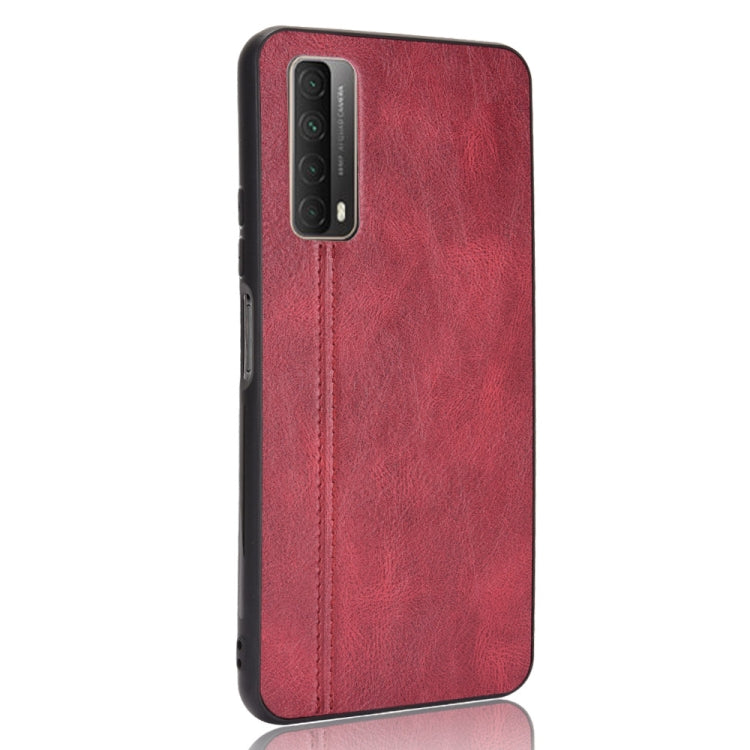 For Huawei Y7a / P Smart 2021 Shockproof Sewing Cow Pattern Skin PC + PU + TPU Case