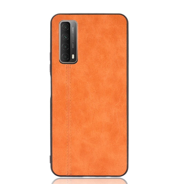 For Huawei Y7a / P Smart 2021 Shockproof Sewing Cow Pattern Skin PC + PU + TPU Case