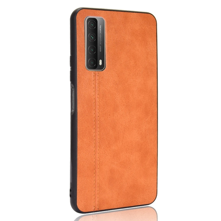 For Huawei Y7a / P Smart 2021 Shockproof Sewing Cow Pattern Skin PC + PU + TPU Case