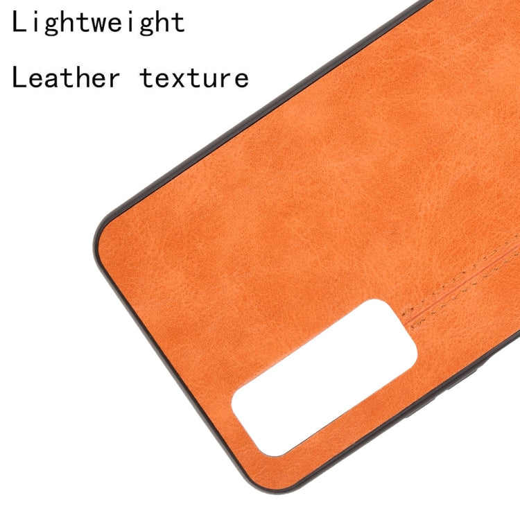 For Huawei Y7a / P Smart 2021 Shockproof Sewing Cow Pattern Skin PC + PU + TPU Case