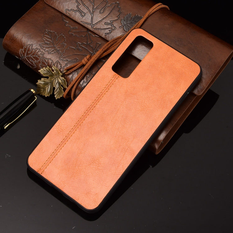 For Huawei Y7a / P Smart 2021 Shockproof Sewing Cow Pattern Skin PC + PU + TPU Case