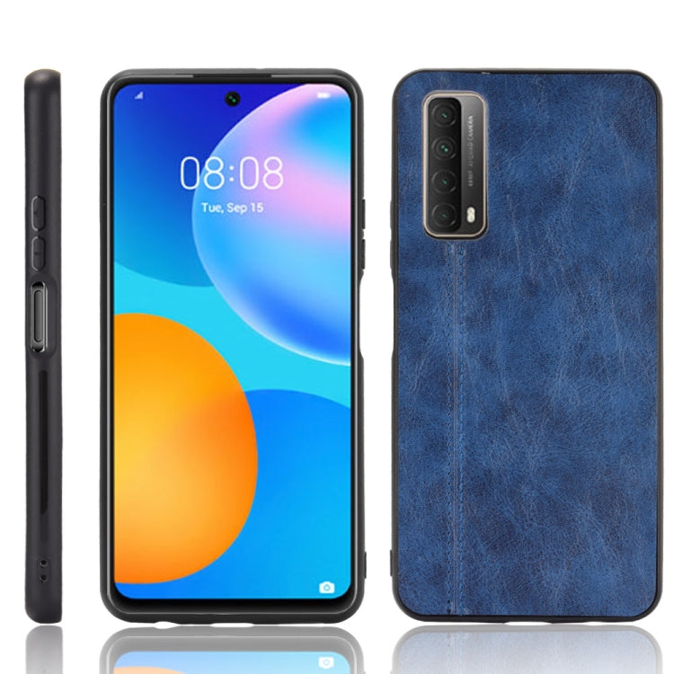 For Huawei Y7a / P Smart 2021 Shockproof Sewing Cow Pattern Skin PC + PU + TPU Case