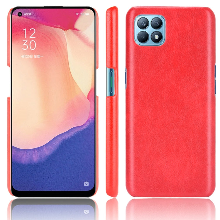 For OPPO Reno4 SE Shockproof Litchi Texture PC + PU Case