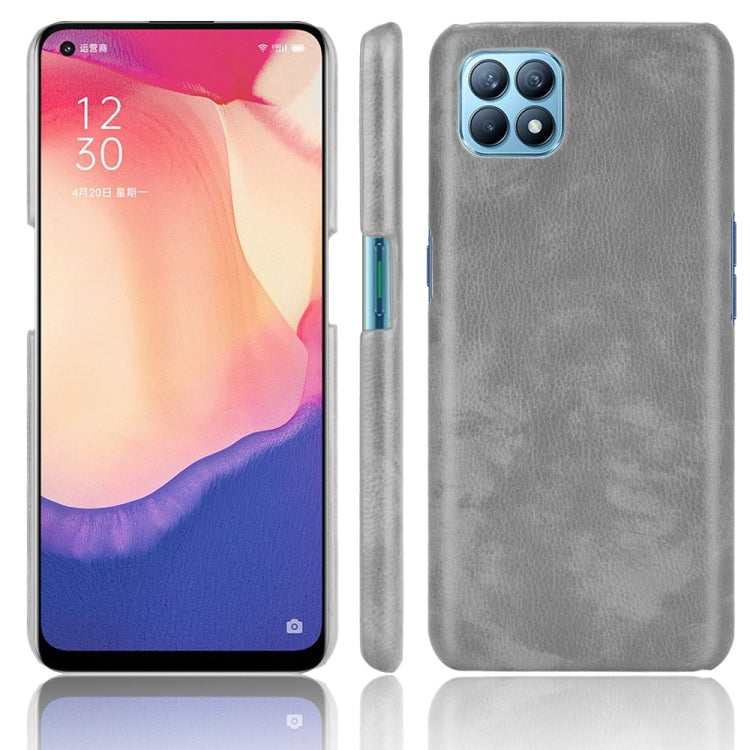 For OPPO Reno4 SE Shockproof Litchi Texture PC + PU Case
