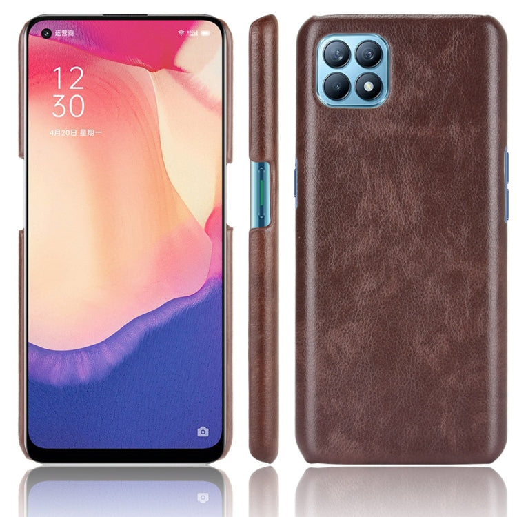 For OPPO Reno4 SE Shockproof Litchi Texture PC + PU Case