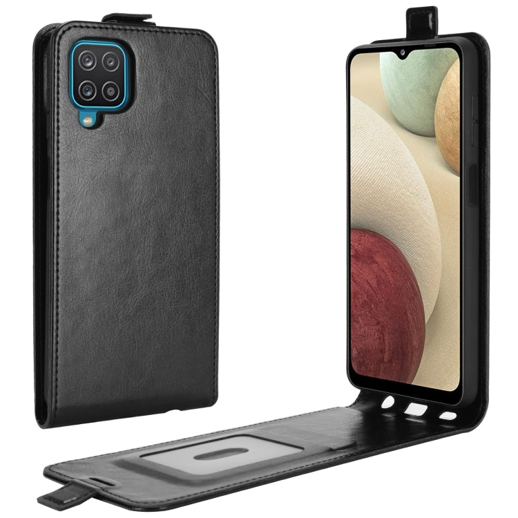 For Samsung Galaxy A12 R64 Texture Single Vertical Flip Leather Protective Case with Card Slots & Photo Frame