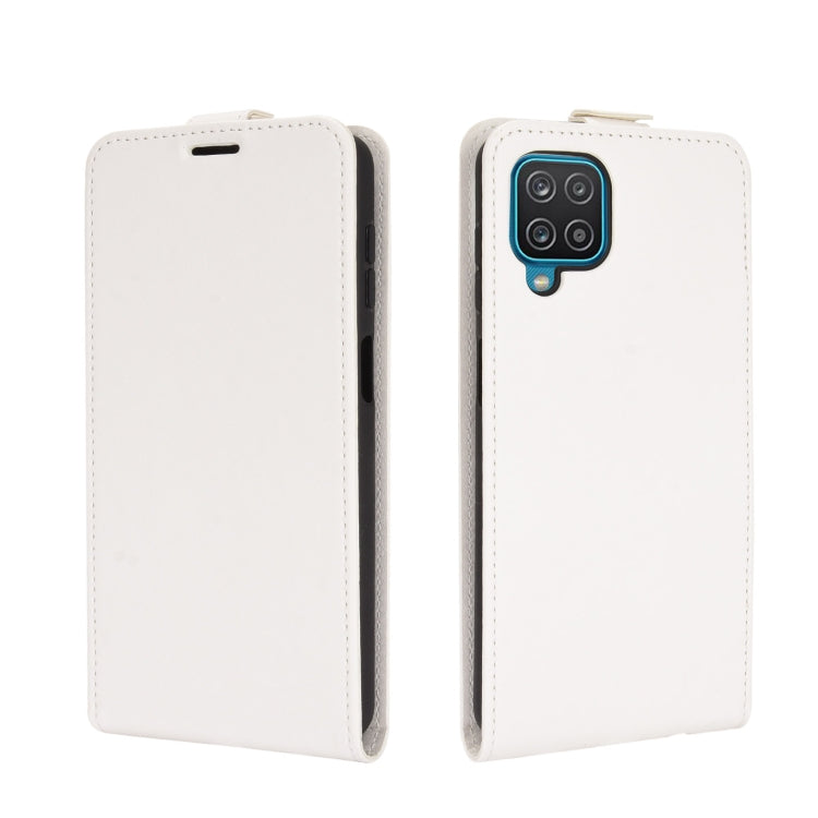 For Samsung Galaxy A12 R64 Texture Single Vertical Flip Leather Protective Case with Card Slots & Photo Frame